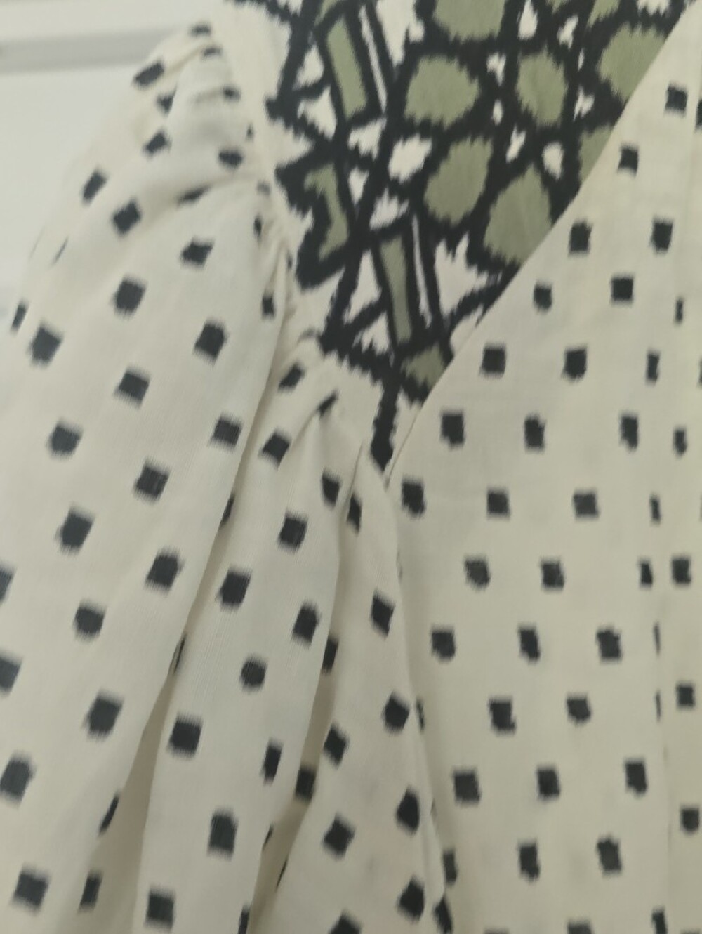 Knox Rose White Dress with Black Dot Print and Trim - Picture 5 of 12